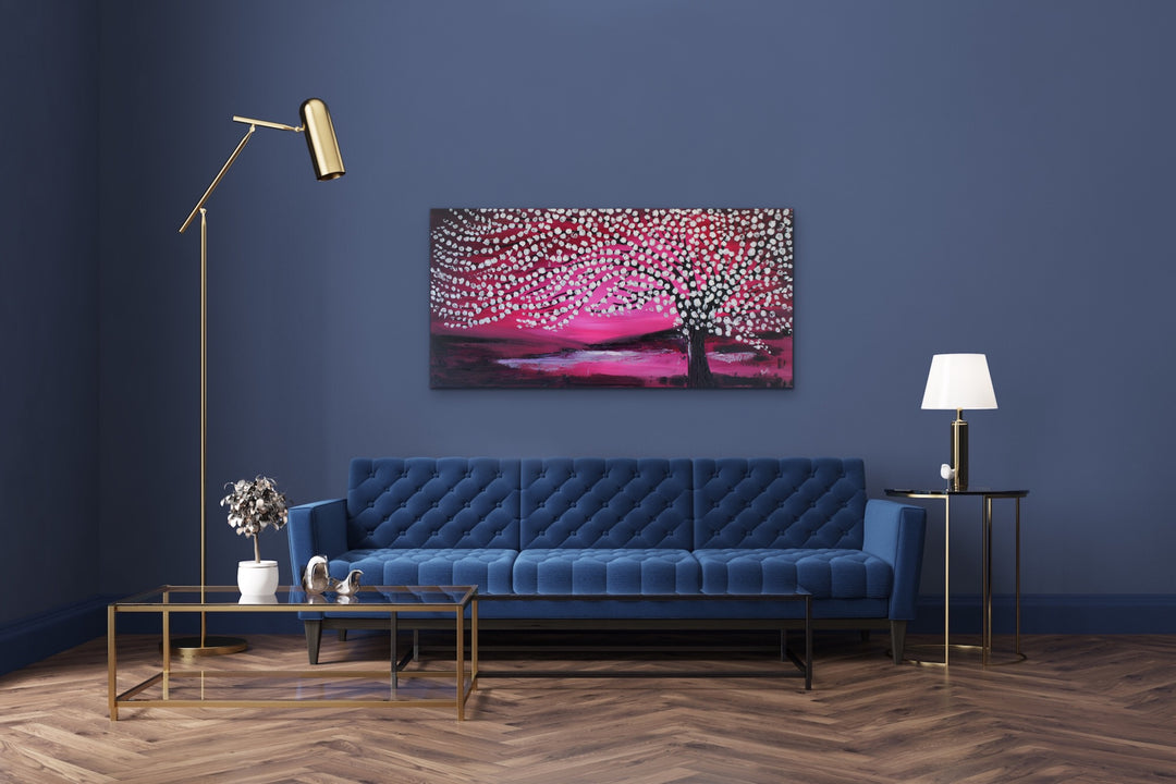 Wonderland - 24x48 - Original Contemporary Modern Abstract Paintings by Preethi Arts