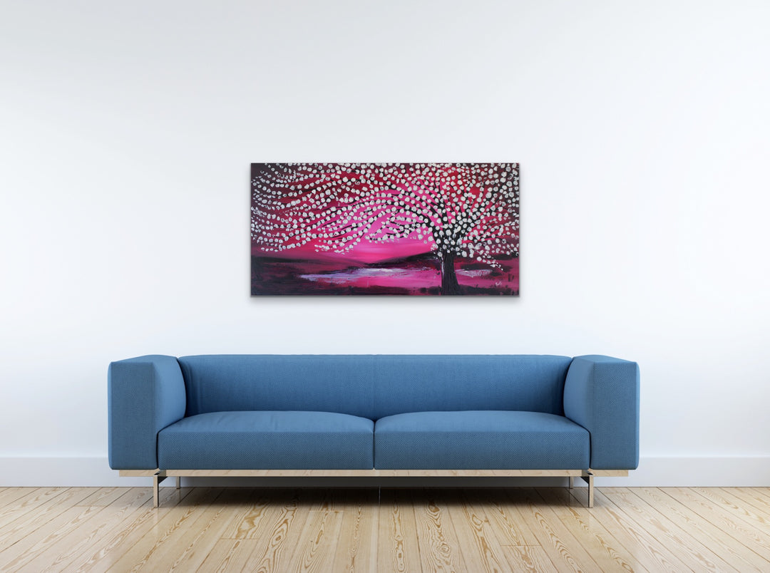 Wonderland - 24x48 - Original Contemporary Modern Abstract Paintings by Preethi Arts