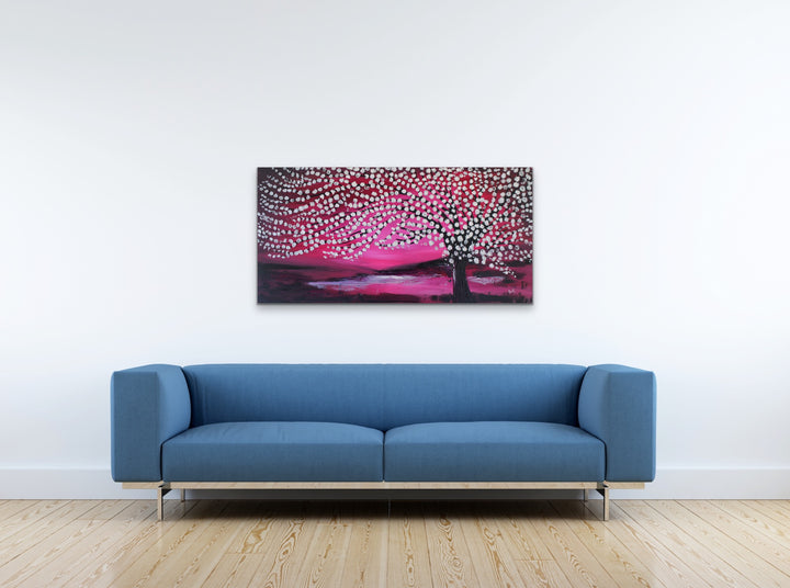Wonderland - 24x48 - Original Contemporary Modern Abstract Paintings by Preethi Arts