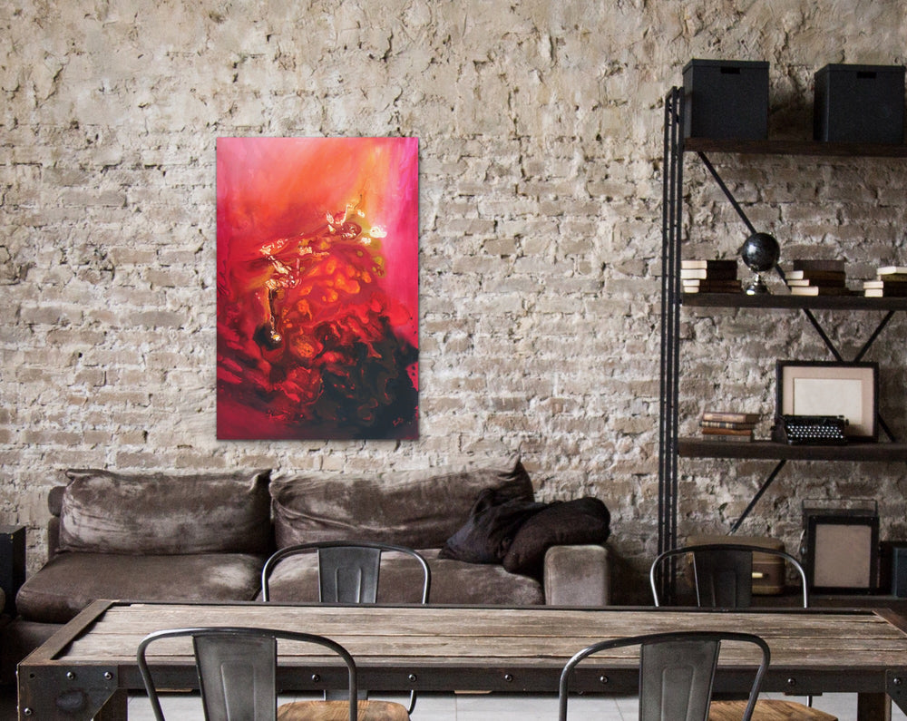 Vaccumlessspace - 36x24 - Original Contemporary Modern Abstract Paintings by Abstract painting, Modern Art, Wall art, Canvas painting, Framed art, Minimalist art