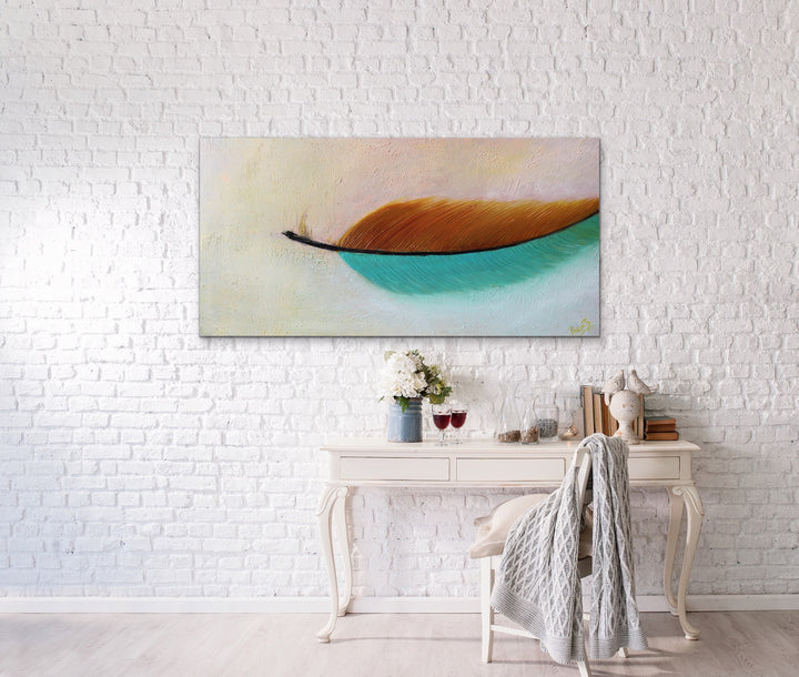 Floating - 24x48 - Abstract painting, Modern Art, Wall art, Canvas painting, Framed art, Minimalist art