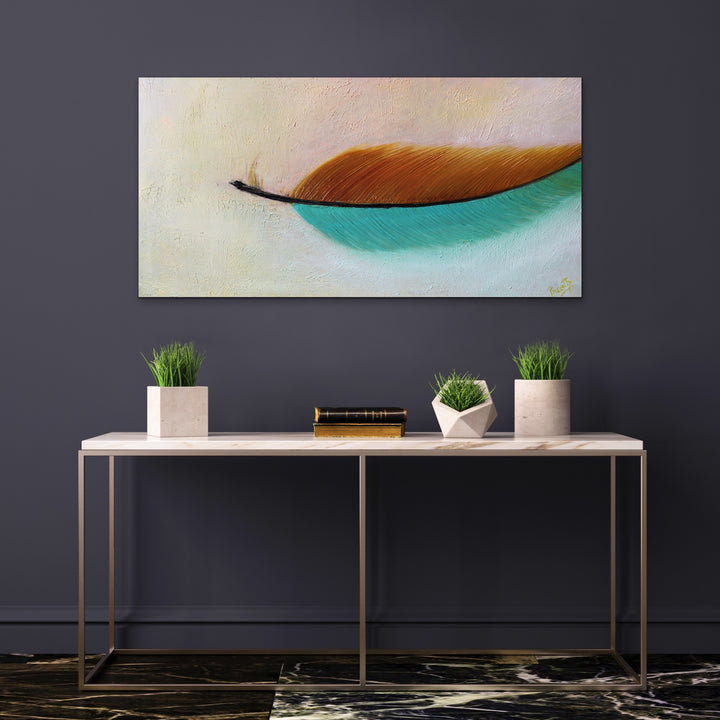 Floating - 24x48 - Abstract painting, Modern Art, Wall art, Canvas painting, Framed art, Minimalist art