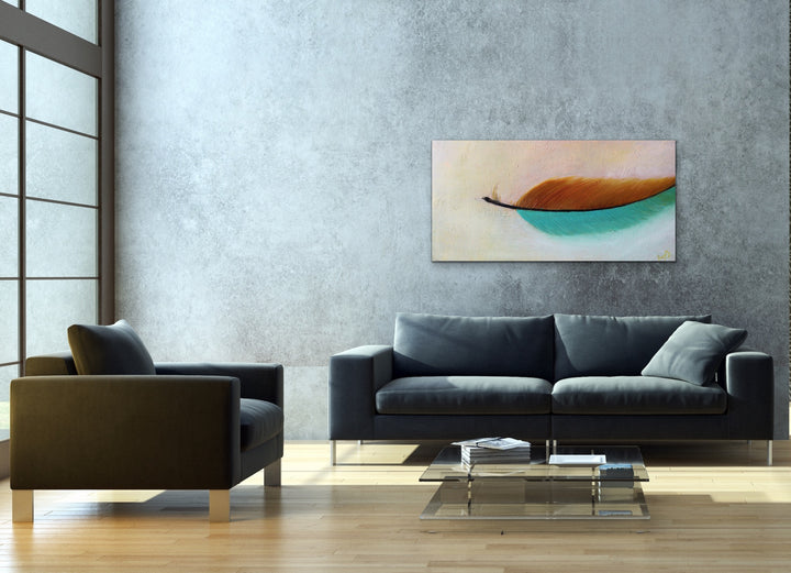 Floating - 24x48 - Abstract painting, Modern Art, Wall art, Canvas painting, Framed art, Minimalist art