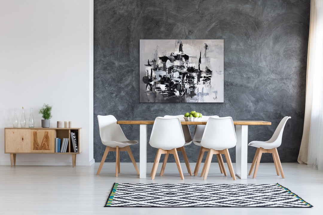 Day and Night - 30x40 - Abstract painting, Modern Art, Wall art, Canvas painting, Framed art, Minimalist art