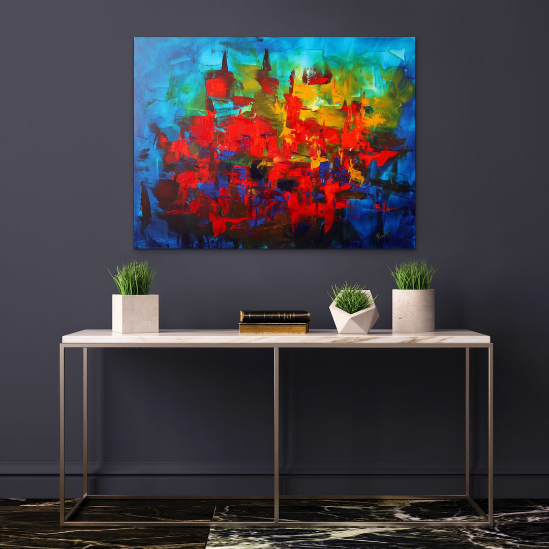 Zodiac - 40x30 - Original Contemporary Modern Abstract Paintings by Preethi Arts
