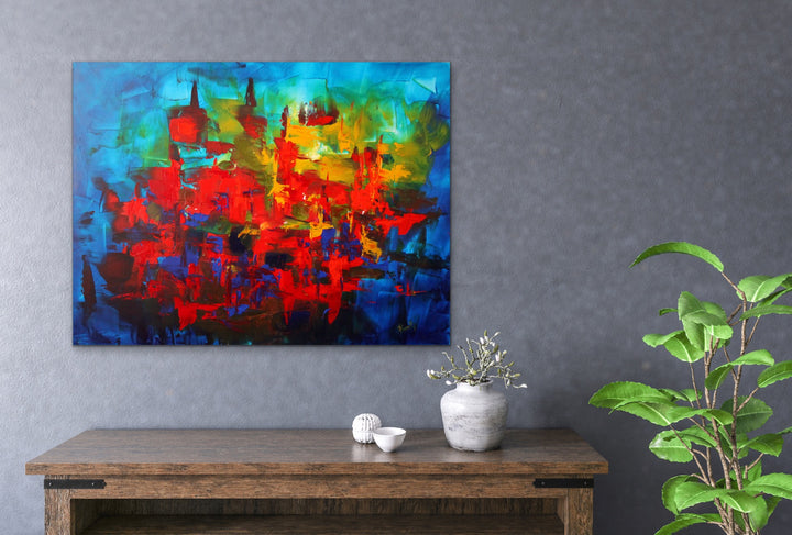Zodiac - 40x30 - Original Contemporary Modern Abstract Paintings by Preethi Arts