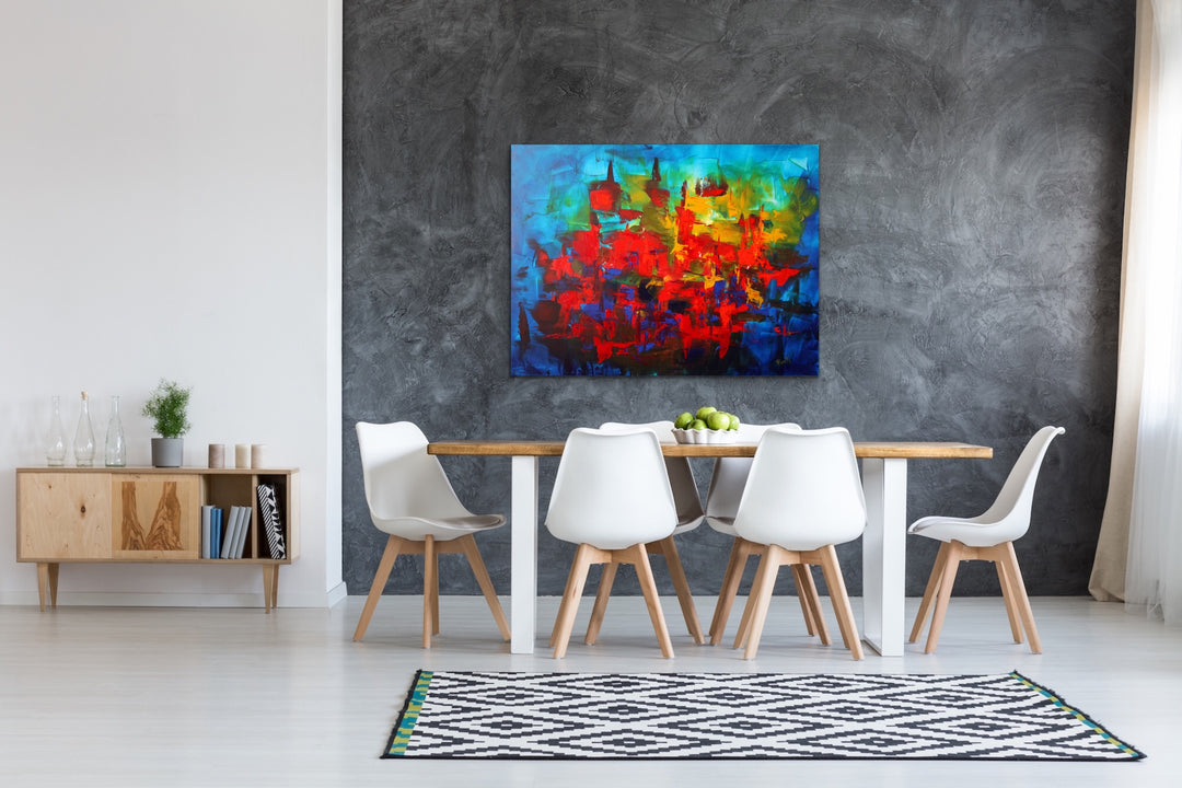 Zodiac - 40x30 - Original Contemporary Modern Abstract Paintings by Preethi Arts