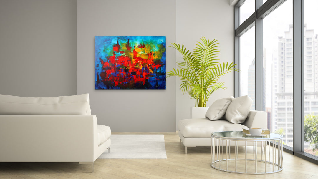 Zodiac - 40x30 - Original Contemporary Modern Abstract Paintings by Preethi Arts