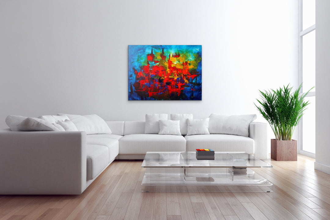 Zodiac - 40x30 - Original Contemporary Modern Abstract Paintings by Preethi Arts
