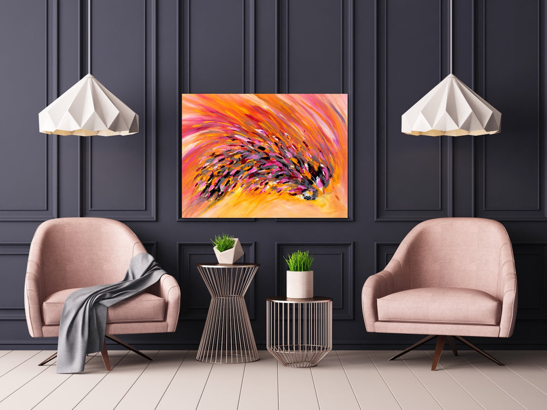 Surprise Party - 40x30 - Original Contemporary Modern Abstract Paintings by Preethi Arts