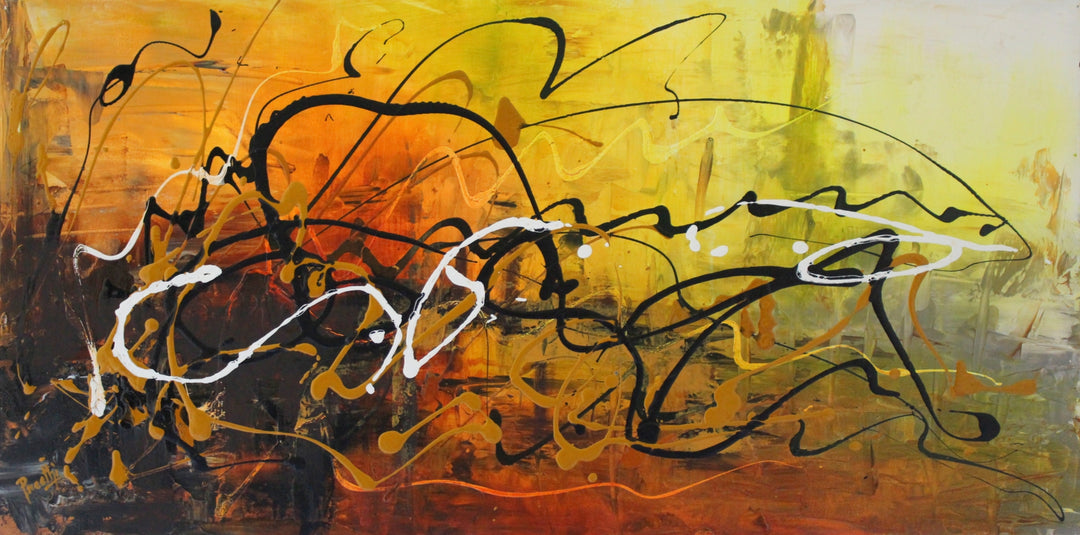 Integration - 24x48 - Abstract painting, Modern Art, Wall art, Canvas painting, Framed art, Minimalist art