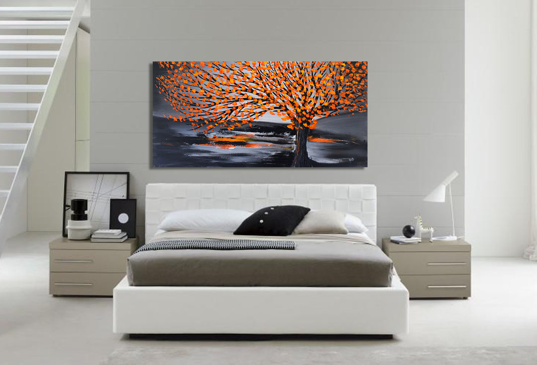 Spring time - 24x48 - Original Contemporary Modern Abstract Paintings by Preethi Arts