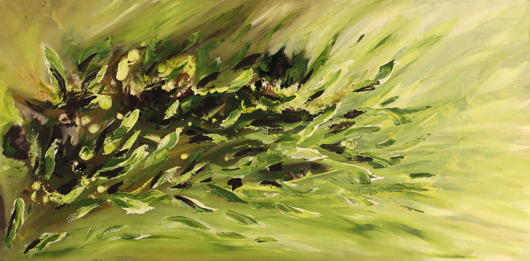 The cure - 24x48 - Original Contemporary Modern Abstract Paintings by Preethi Arts