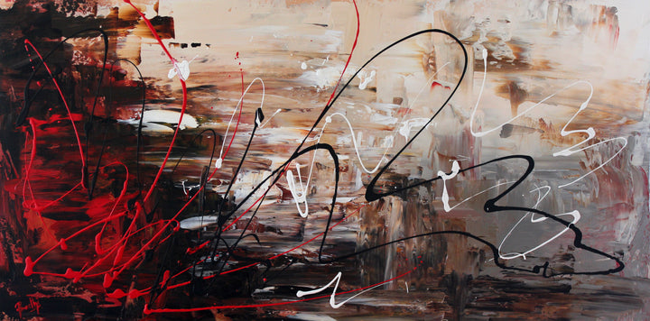 The fuse - 24x48 - Original Contemporary Modern Abstract Paintings by Preethi Arts