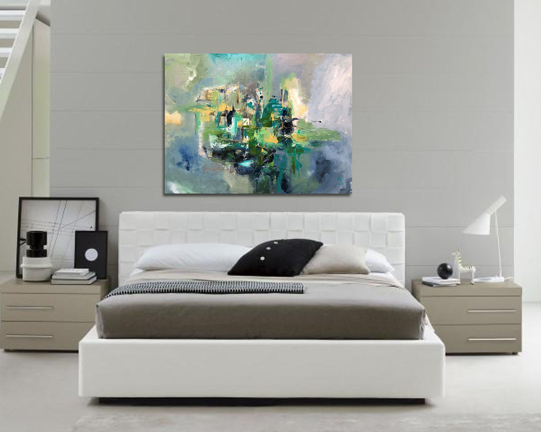 Vibration - 30x40 - Original Contemporary Modern Abstract Paintings by Preethi Arts