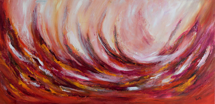 Wild cherry - 24x48 -Abstract painting, Modern Art, Wall art, Canvas painting, Framed art, Minimalist art