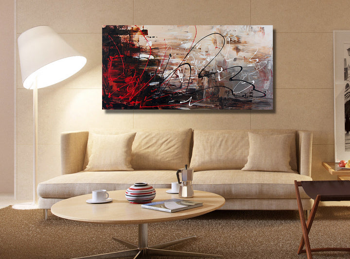 The fuse - 24x48 - Original Contemporary Modern Abstract Paintings by Preethi Arts