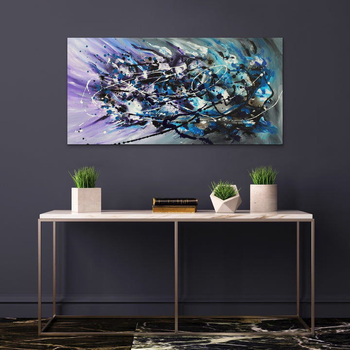 Smashing - 24x48 - Abstract painting, Modern Art, Wall art, Canvas painting, Framed art, Minimalist art