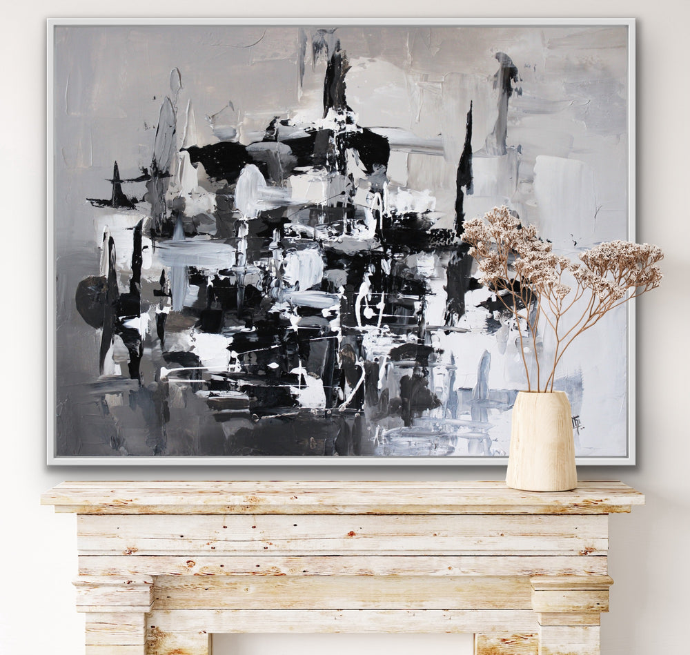 Day and Night - 30x40 - Abstract painting, Modern Art, Wall art, Canvas painting, Framed art, Minimalist art