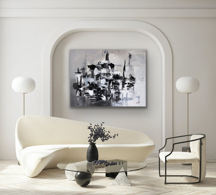 Day and Night - 30x40 - Abstract painting, Modern Art, Wall art, Canvas painting, Framed art, Minimalist art