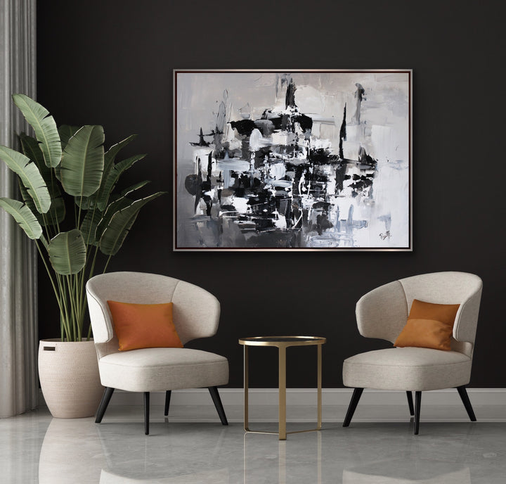 Day and Night - 30x40 - Abstract painting, Modern Art, Wall art, Canvas painting, Framed art, Minimalist art